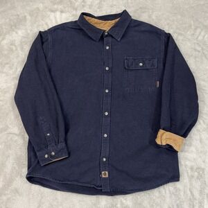 Legendary Whitetails Shirt Mens XL Blue Chamois Shacket Corduroy Soft Comfort